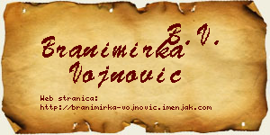 Branimirka Vojnović vizit kartica